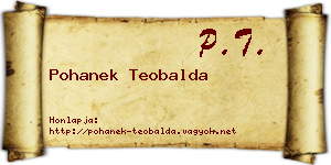 Pohanek Teobalda névjegykártya